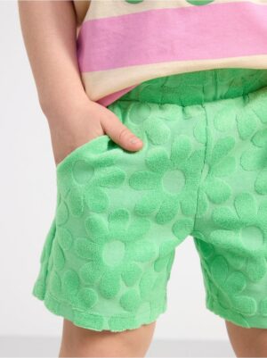 Terry shorts with flower pattern - 8533898-1209