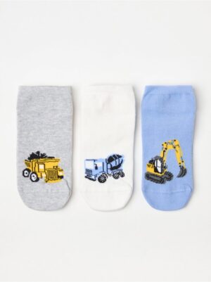 3-pack footies with construction vehicles - 8538730-4114
