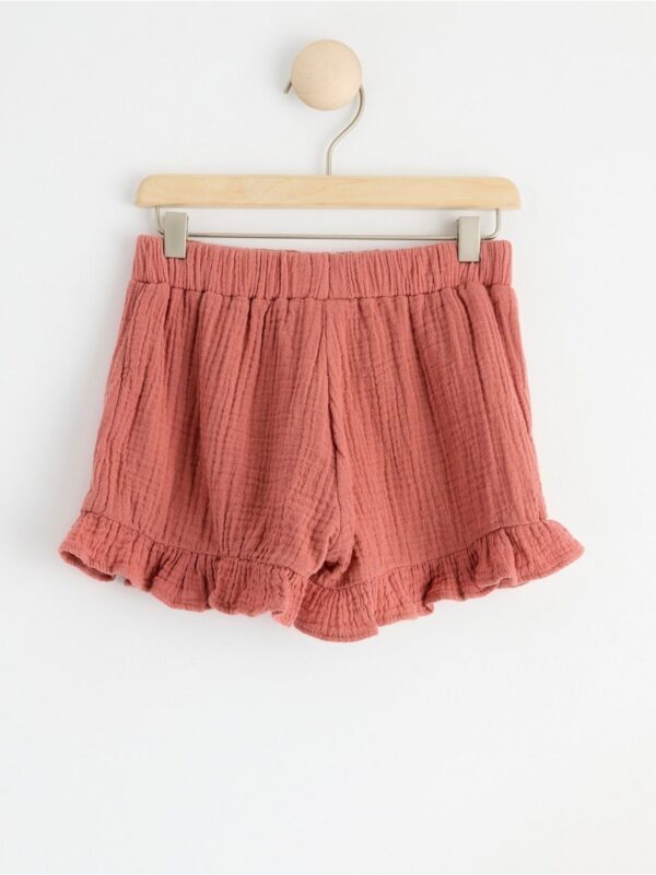 Crinkled shorts with frills - 8540281-2486