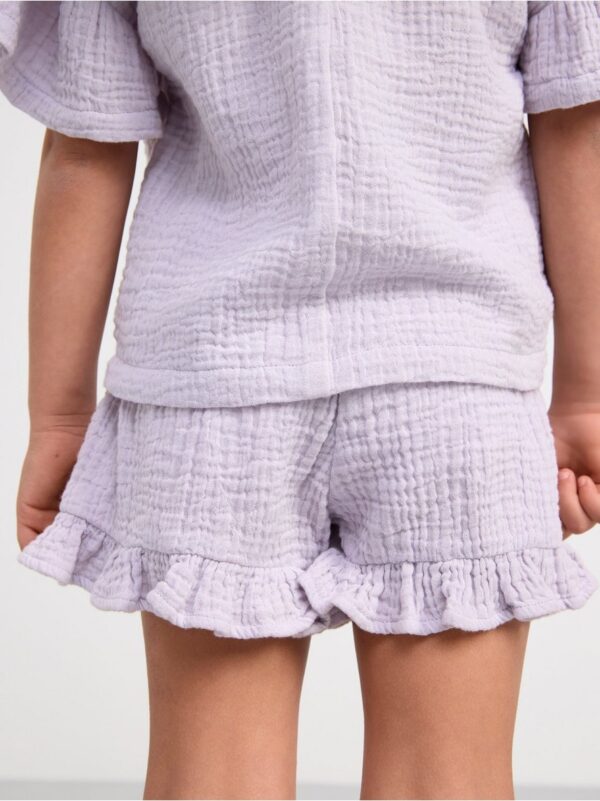 Crinkled shorts with frills - 8540281-9959