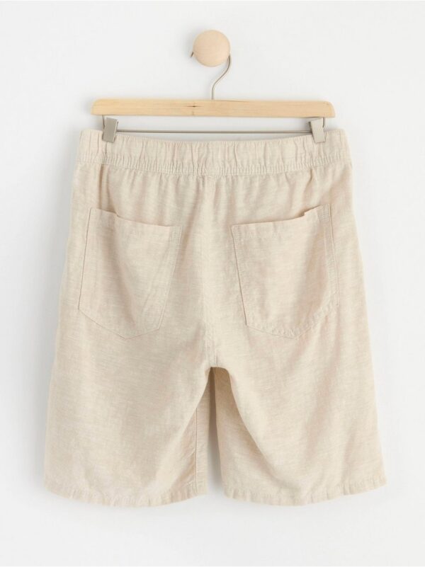 VILGOT Wide regular waist linen blend shorts - 8545756-9928