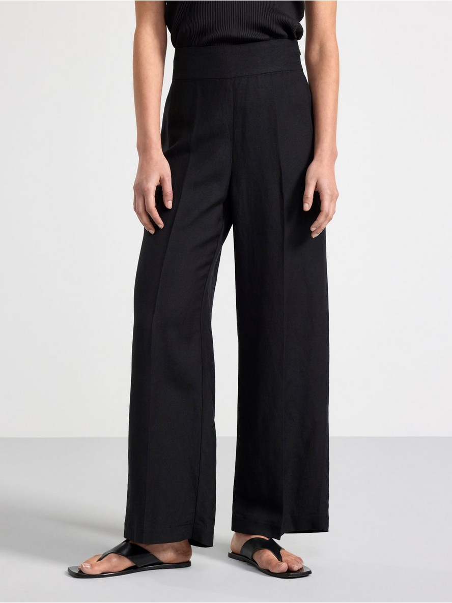 Pantalone – LYKKE High waist linen blend trousers