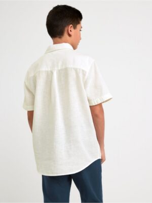 Short sleeved linen blend shirt - 8552005-300
