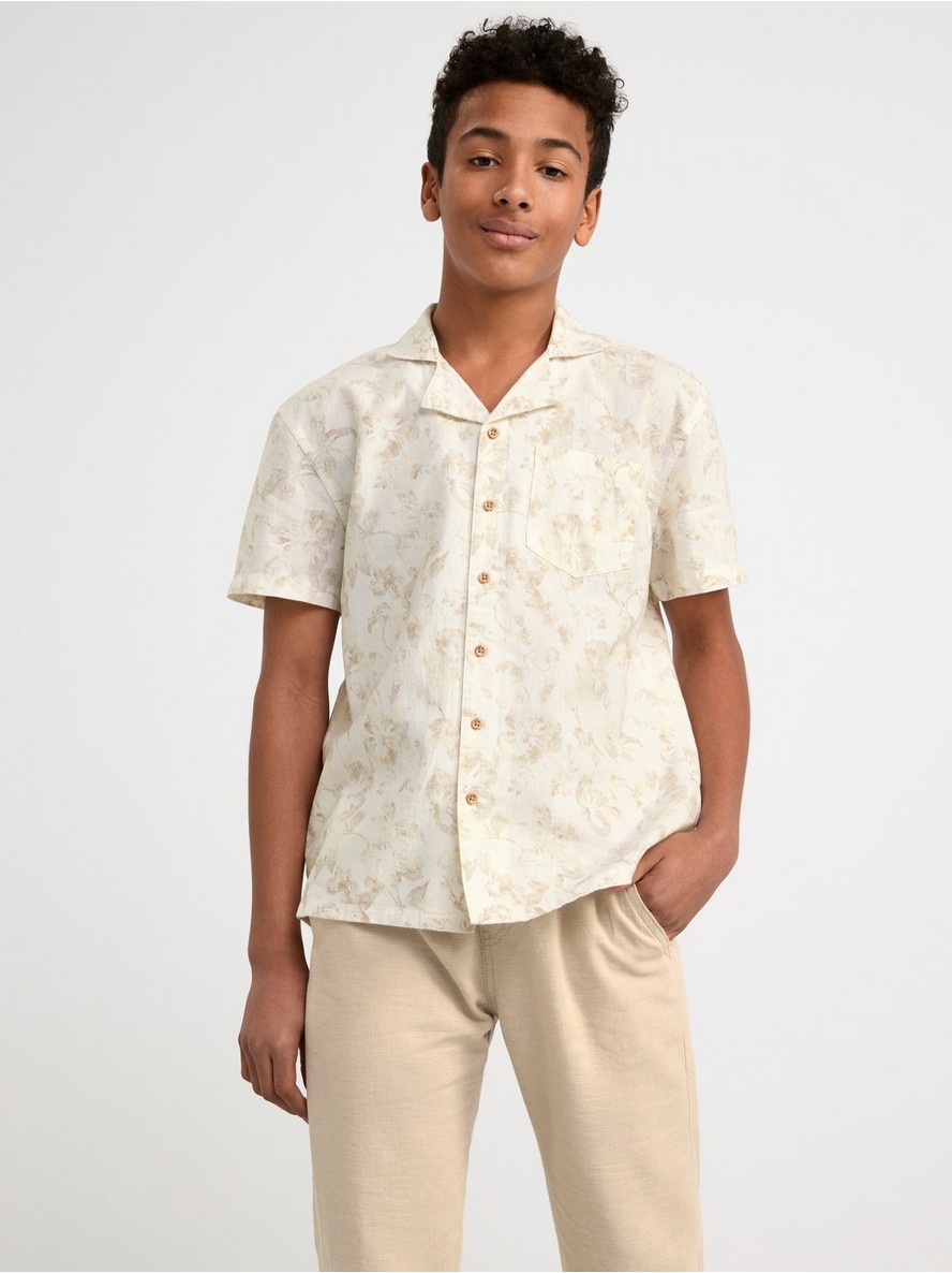 Kosulja – Short sleeve linen blend shirt