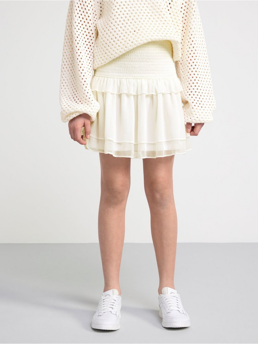 Suknja – Chiffon skirt with smock and flounces