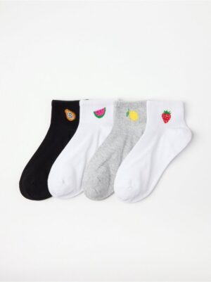 4-pack ankle socks with fruits - 8554108-70