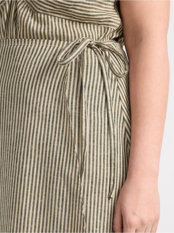 Linen blend wrap skirt - 8563630-4939