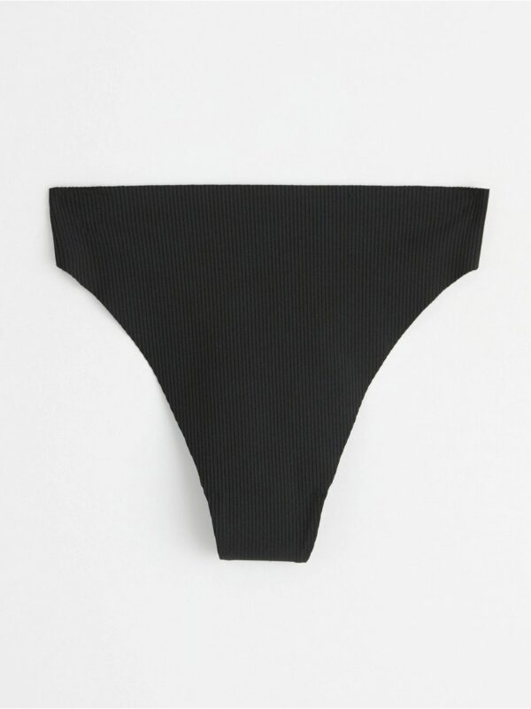 Ribbed seamless high waist thong - 8566335-80