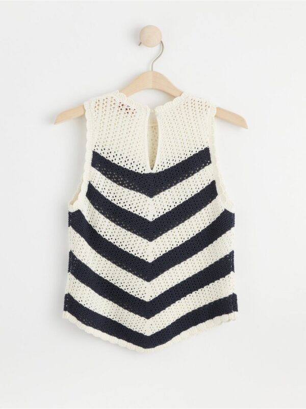 Knitted top with stripes - 8574192-300