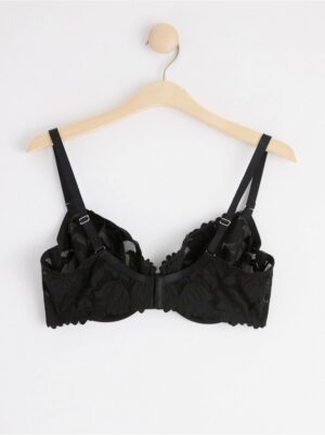 Unpadded bra with mesh and lace - 8576059-80