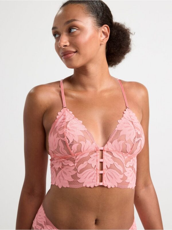 Unpadded bralette with lace - 8576060-2460