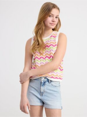 Sleeveless knitted top - 8582752-325