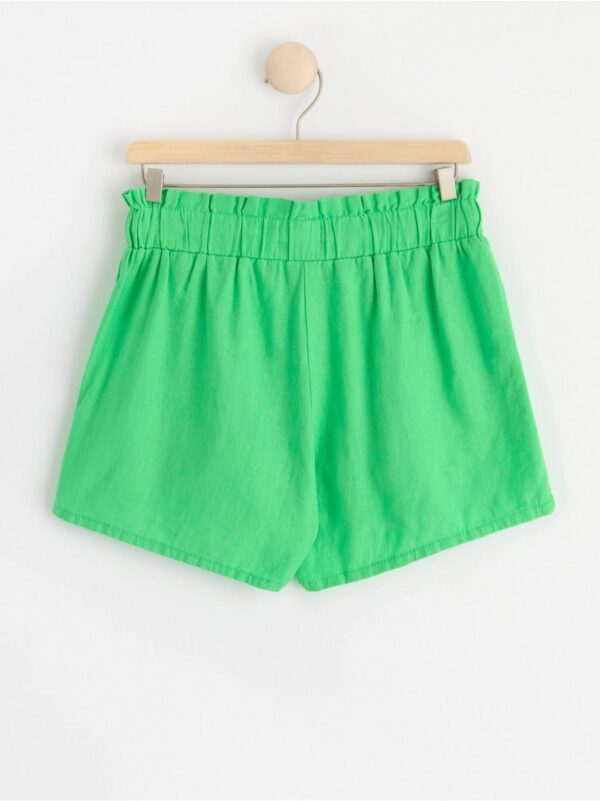 Linen blend shorts - 8585885-6798