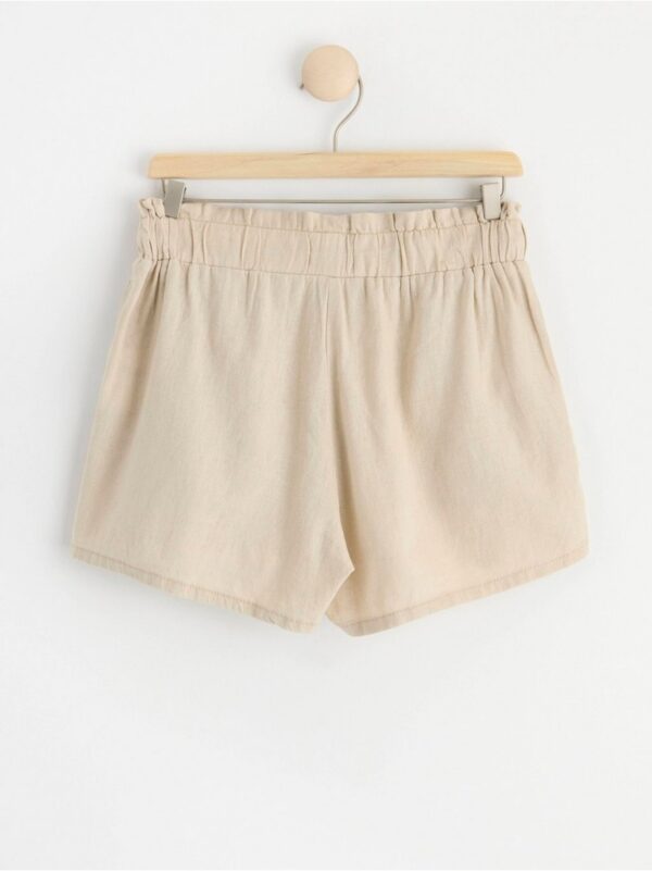 Linen blend shorts - 8585885-7398