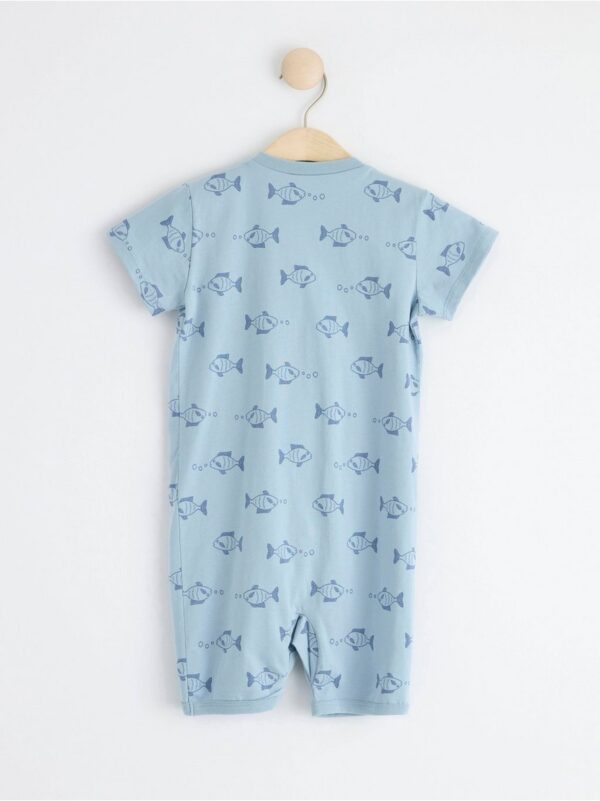 Pyjama romper with fishes - 8587651-7954