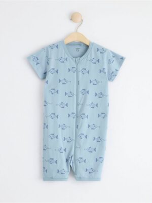 Pyjama romper with fishes - 8587651-7954