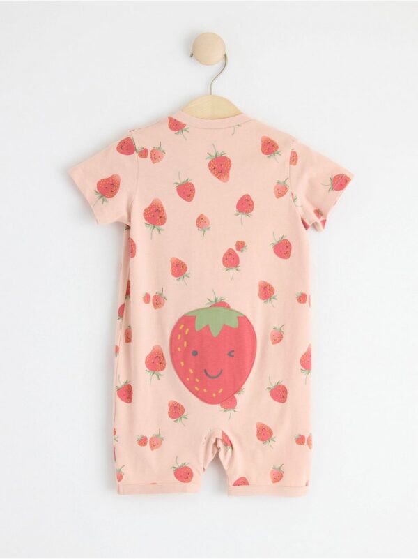 Pyjama romper with strawberries - 8587698-6928