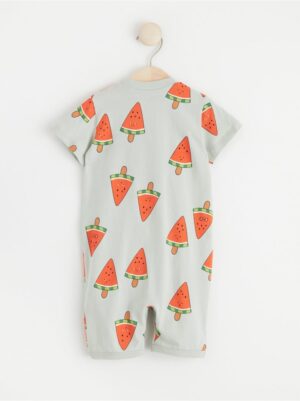 Pyjama romper with ice cream print - 8587788-7654