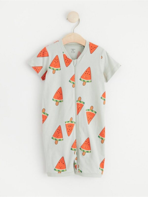 Pyjama romper with ice cream print - 8587788-7654