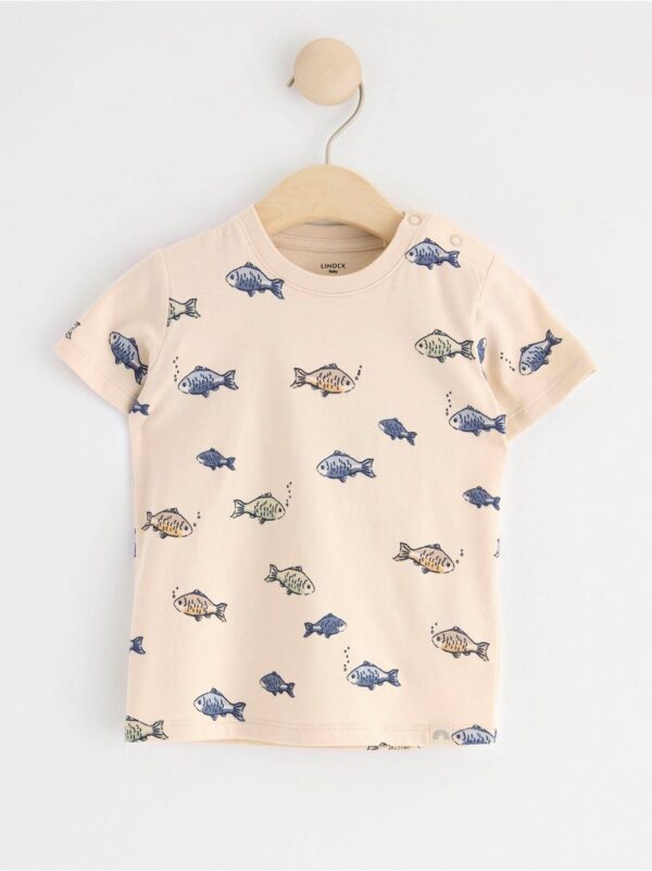 Short sleeve top with fish - 8594343-1230