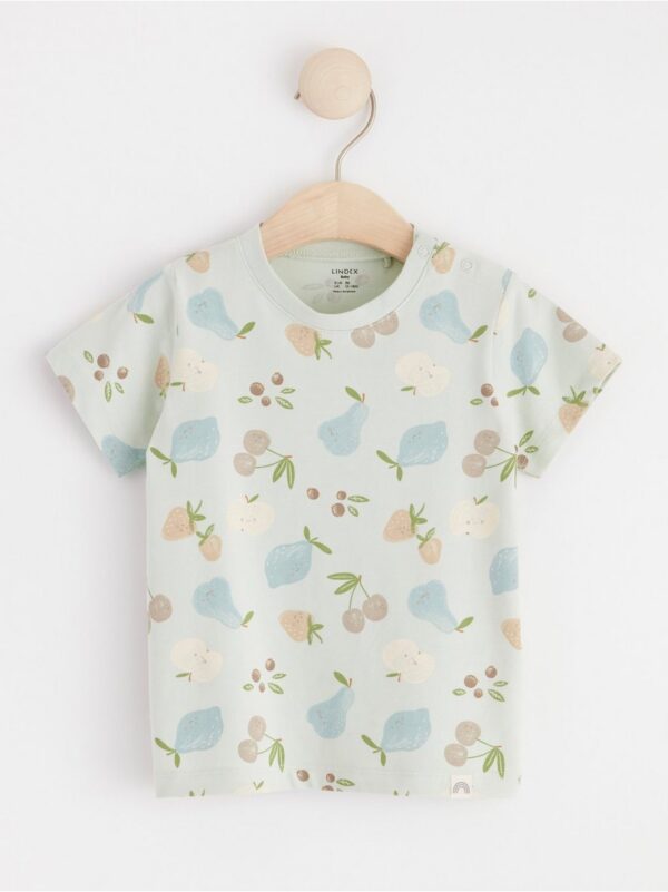 Short sleeve top with fruits - 8594345-7654