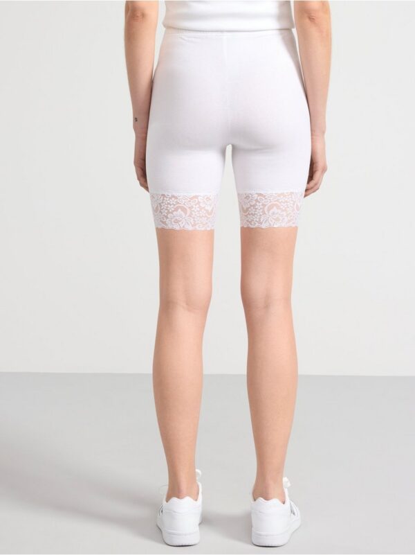 Cycling shorts with lace trim - 8598008-70