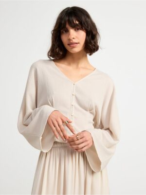 Textured jersey blouse - 8605255-1230