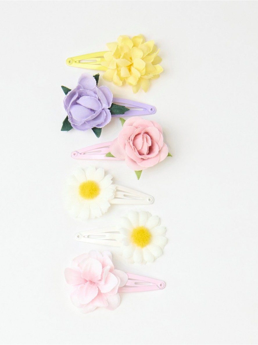 Snala za kosu – 6-pack hair clips with flowers
