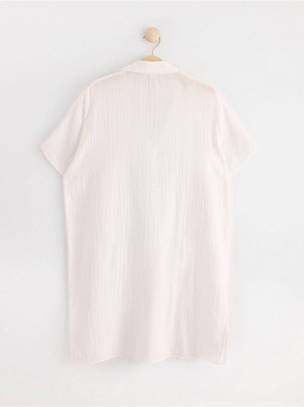 Crinkled cotton night shirt - 8552309-300