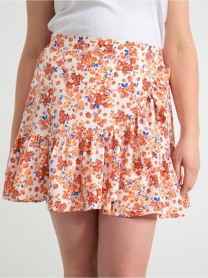 Mini skirt with flounces - 8581020-7816