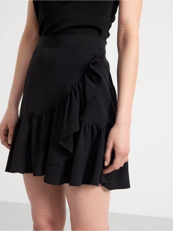 Mini skirt with flounces - 8581020-80