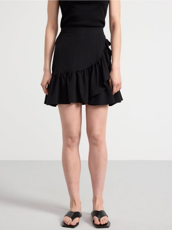 Mini skirt with flounces - 8581020-80