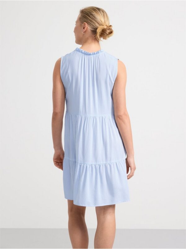 Sleeveless dress with flounces - 8583711-300