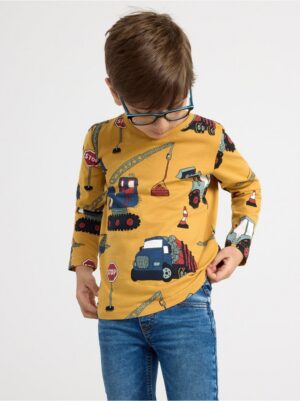 Long sleeve top with working vehicles - 8596196-9755