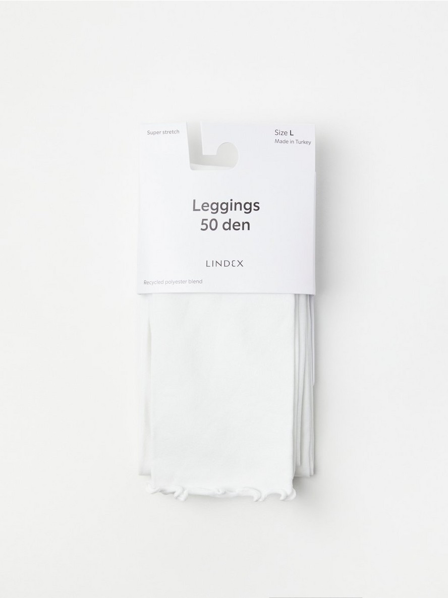 Carape – Leggings matt 50 denier with lettuce edge