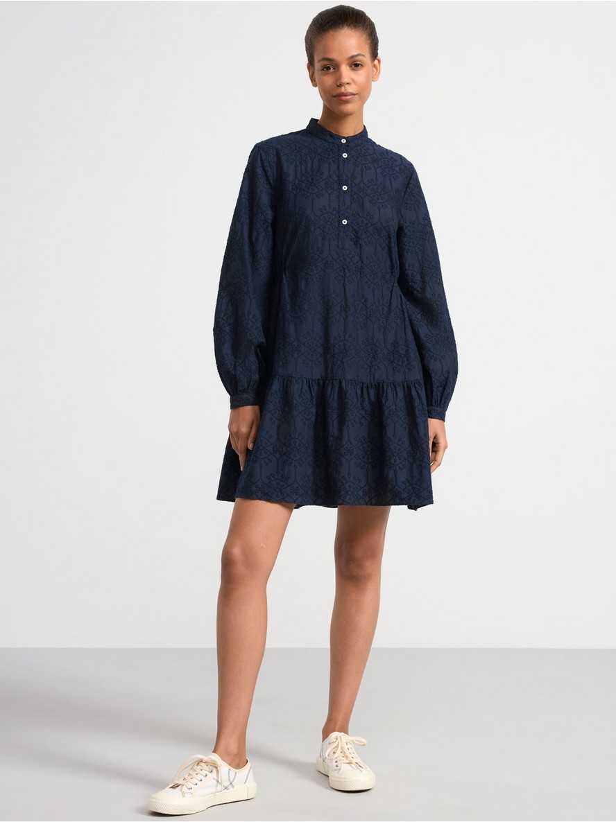 Haljina – Long sleeve mini dress with embroidery