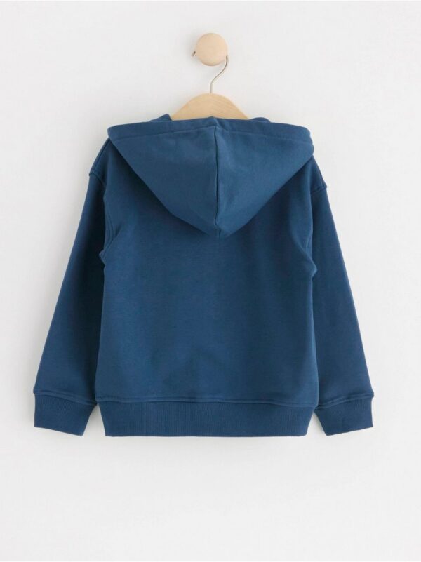 Zipped cotton hoodie with brushed inside - 8598877-6465