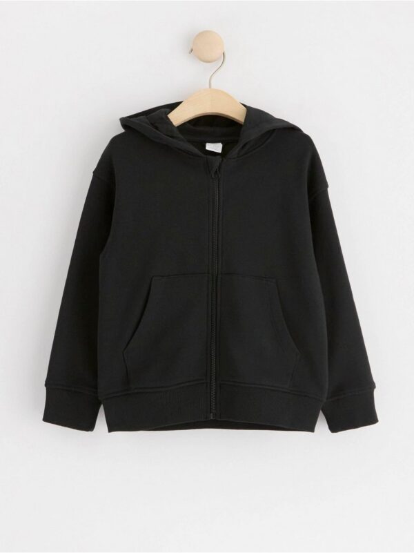 Zipped cotton hoodie with brushed inside - 8598877-6959