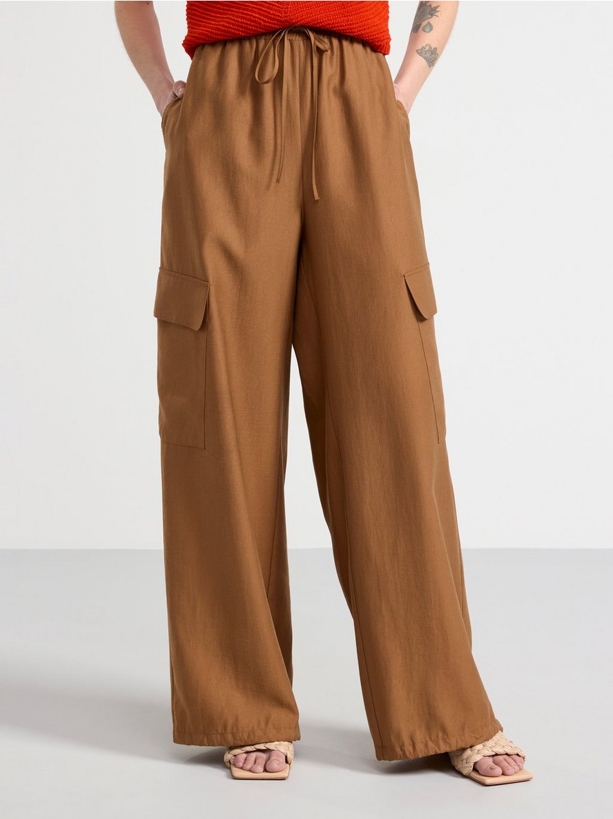 Pantalone – Wide high waist cargo trousers