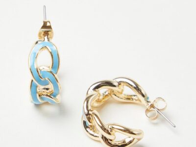 Chain hoop erarrings - 8604780-6833
