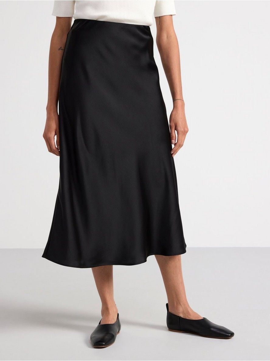 Suknja – Satin midi skirt