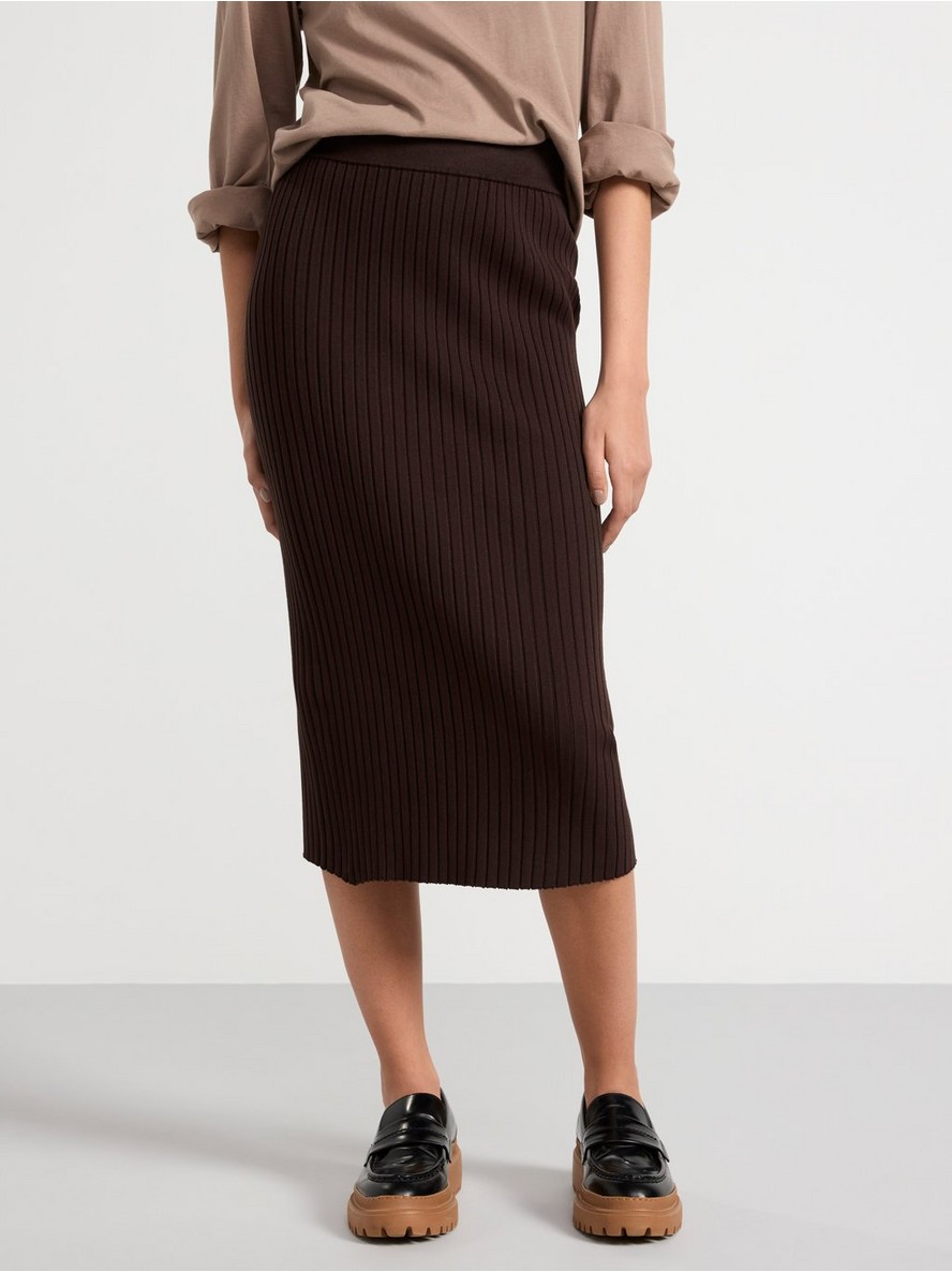 Suknja – Ribbed midi skirt