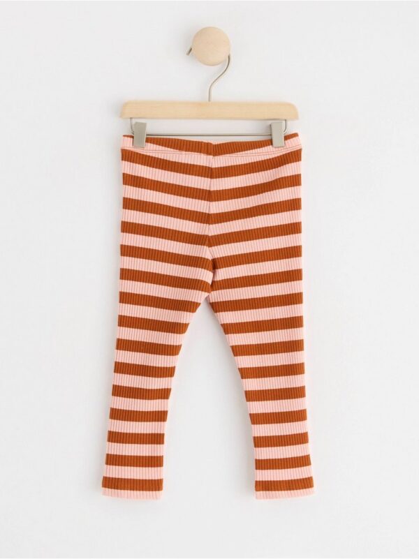 Ribbed leggings with stripes - 8618396-4402
