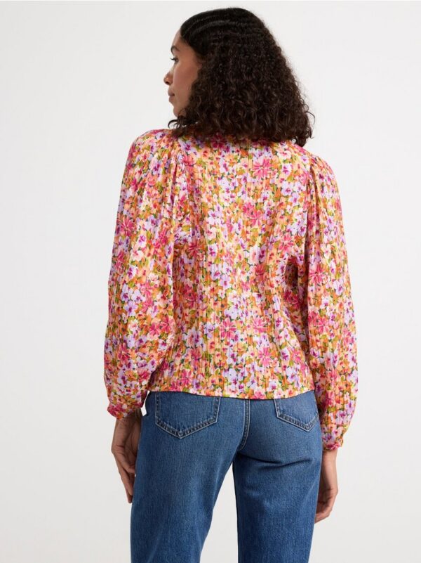 Floral puff sleeve blouse - 8619132-9610