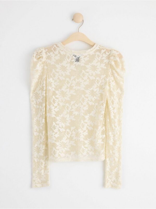 Long sleeve lace top - 8635953-300