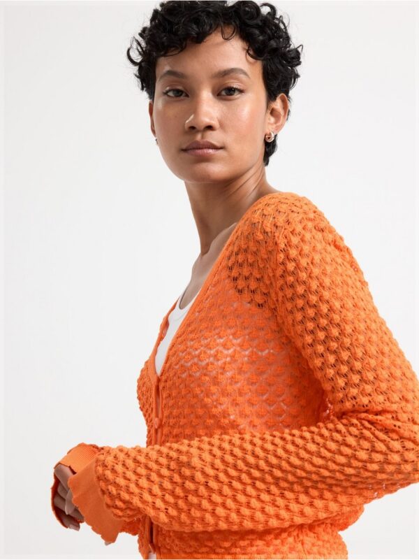 Pattern knit cardigan - 8639972-9610