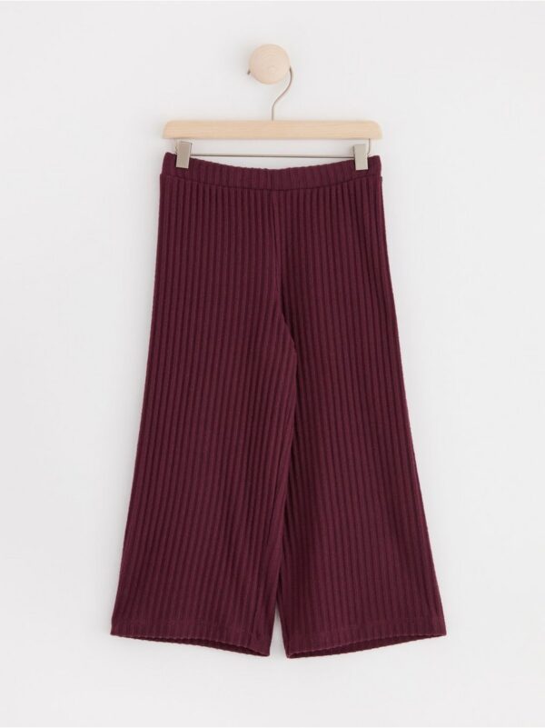 Cropped ribbed trousers - 8311152-7268