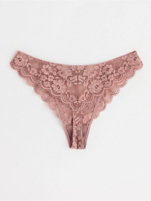 Thong regular waist with lace - 8463606-6917