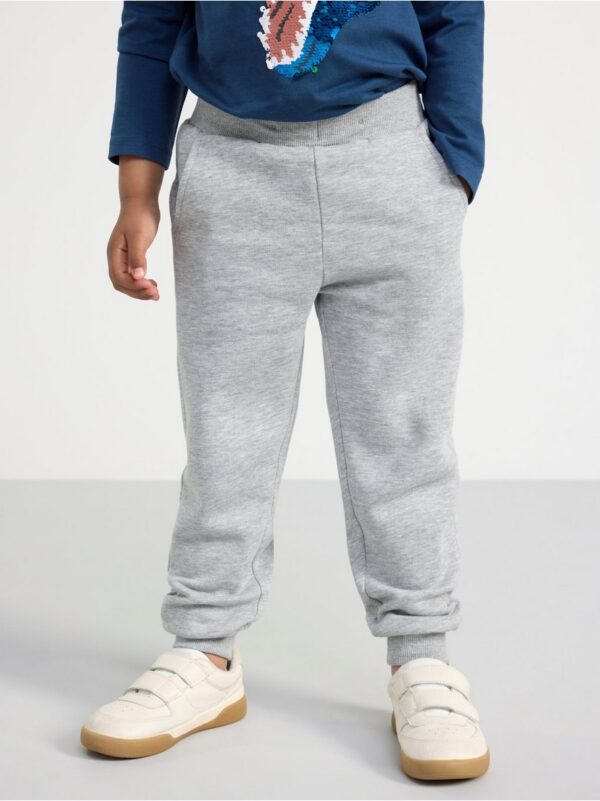 Joggers with brushed inside - 8597417-7692