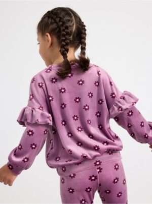 Velour jumper with pattern - 8600621-3741